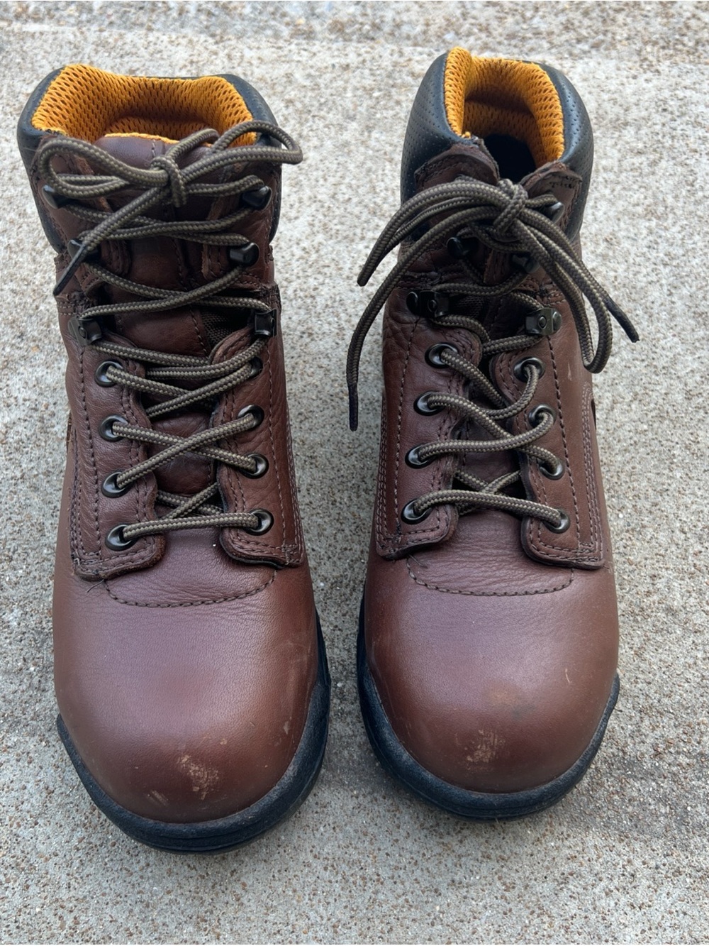 Timberland Titan Pro Women US 9M Powerfit Brown Leather Steel Toe Boot